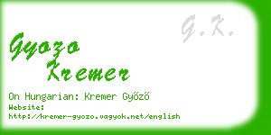 gyozo kremer business card