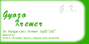 gyozo kremer business card